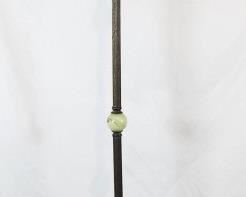 Antique Iron Floor Lamp with Onyx Accents