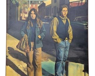 Large Edith Neff Painting Streets of Philadelphia