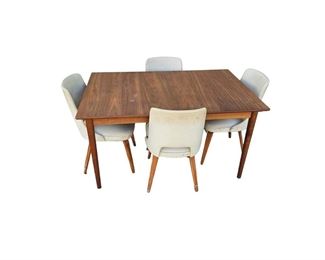 Mid-Century Modern Table & 4 Thonet Chairs