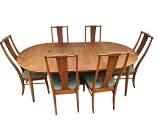 Mid-Century Modern Table & 6 Chairs