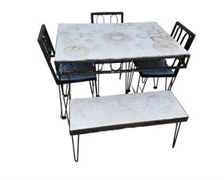 Tempestini for Salterini Ribbon Table & 3 Chairs