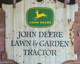 JOHN DEERE GARDEN TRACTOR 2-SIDE DEARER SIGN