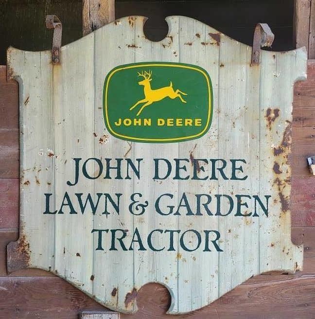 JOHN DEERE GARDEN TRACTOR 2-SIDE DEARER SIGN
