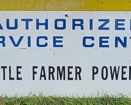 THE LITTLE FARMER POWER EQUIPMENT 2-SIDE SHOP SIGN