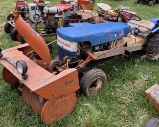 PORTER CABLE GARDEN TRACTOR SNOW SETUP