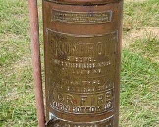 VINTAGE KONTROL COPPER FIRE EXTINGUISHER