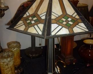 SLAG GLASS LAMP