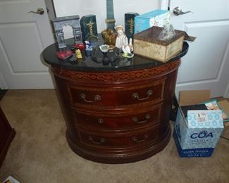 UNIVERSAL FURNITURE MARBLE TOP 3 DRAWER CHEST