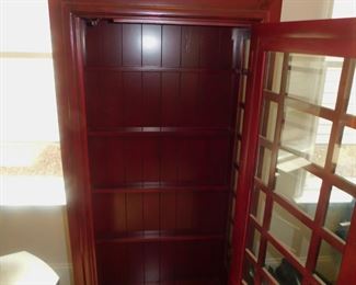 ENGLISH TELEPHONE BOOTH CURIO CABINET