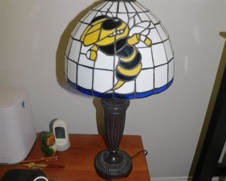 GEORGIA TECH LEADED GLASS LAMP