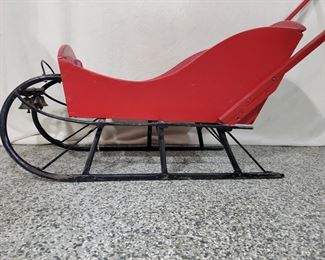 Fabulous Antique Red Sleigh!