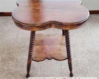 2 Antique Clover Shaped Table