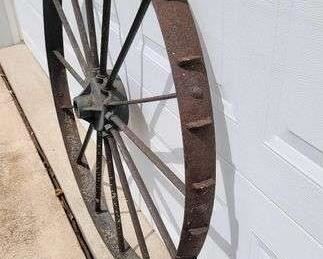 15 Two 44 inch diameter Antique Tractor or Farm Implement Wheels