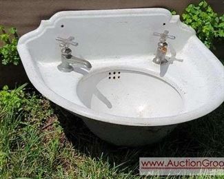 Antique Porcelain Enamel over Cast Iron lavatory sink