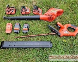 Black and Decker Cordless Broom Blower and a Hedgehog