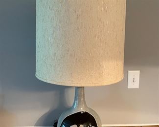 Vintage Japanese Pottery Vase Lamp