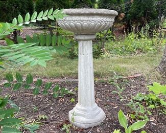 2pc Cement Bird Bath