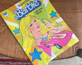 1977 "Super Star Barbie" Coloring Book (9 Pages have been colored)
