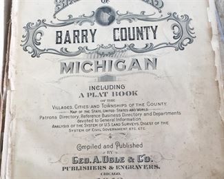 1913 Barry county Michigan Atlas