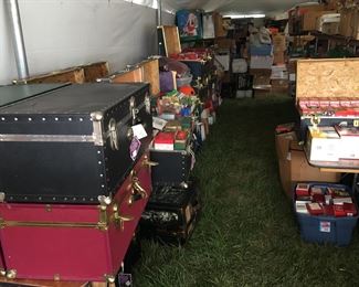 10 trunks full of Hallmark Keepsake Ornaments- Not Sorted!