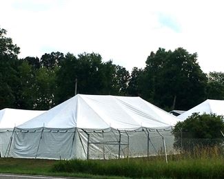 3 huge tents packed full + more under tarps!!