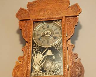 CARVED MANTEL CLOCK