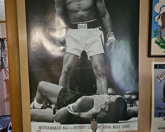 1965 BOXING POSTER MOHAMMAD ALI AND SONNY LISTON