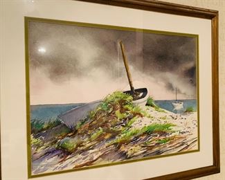 Original seascape by noted North Carolinian artist Steve Andrus, who specializes in paintings of the "Outer Banks"