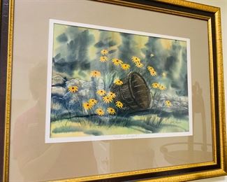 Original watercolor by Betty Lambo, well known New York watercolorist