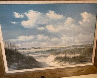Large original M Charles (Donald Leary) seascape 