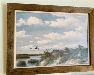 Original M Charles ( Donald Leary) seascape14” by 19” ( size doesn’t include frame)