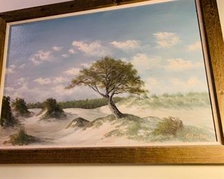 Original seascape by M Charles (Donald Leary) 23” by 35” ( size doesn’t include frame)