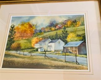 Original watercolor by Donald Allen Mosher (1945-2014)
“Vermont Fall”