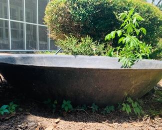 Lovely large fiberglass sugar kettle. 