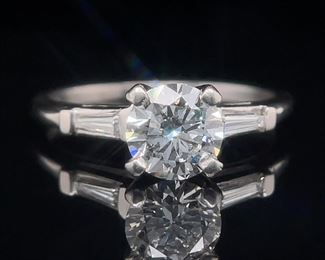 Harry Winston Inspired Diamond Ring in Platinum