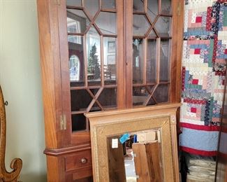 Antique corner cupboard 