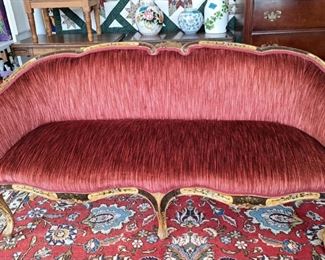 Victorian inlaid sofa