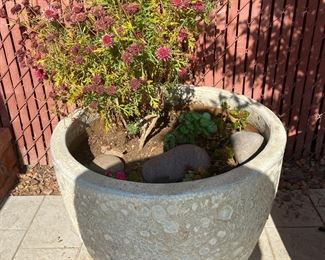 Ceramic mixed with clay planter
