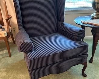 #2 Navy wingback chair $25.00