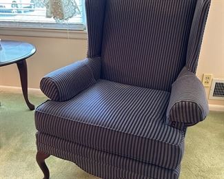 #3 Navy wingback chair $25.00