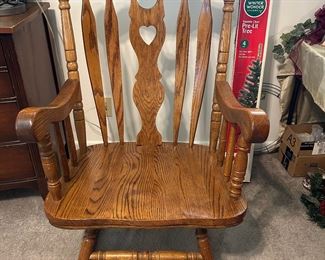 #12 Oak rocker $30.00