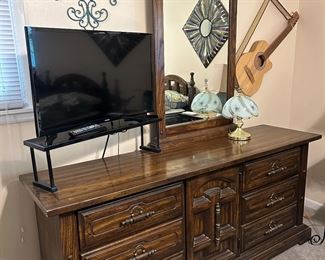 #14 Dresser with mirror 72x19x30 $50.00