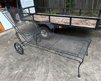 #36 Wrought iron chaise lounge $50.00