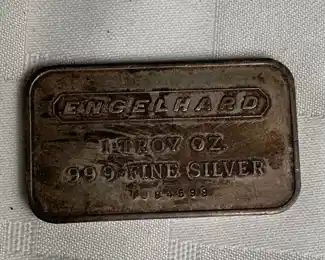 One troy ounce of silver