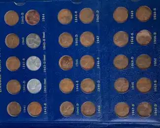 Lincoln cents 1941-1960, including steel pennies from 1943