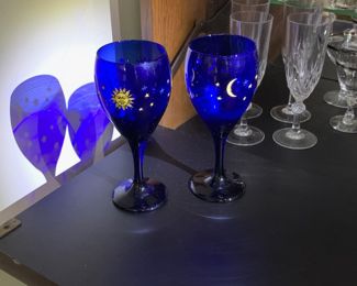 Cobalt painted glasses