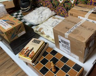 Many chess sets to open up!