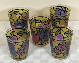 Tiffany-style stained glass tumblers