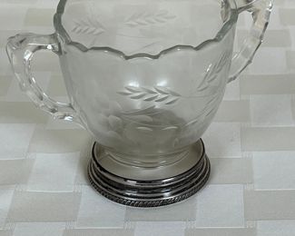 Sugar with sterling silver base