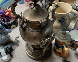 Sheffield heavy silver plate tea or coffee server/warmer